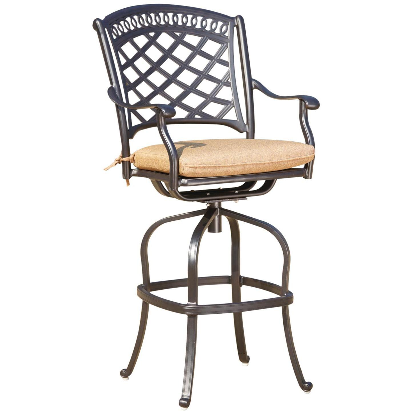 Darlee Sedona 5 Piece Cast Aluminum Patio Bar Set W/ 42 Inch Round Table - Bar Stool thumbnail