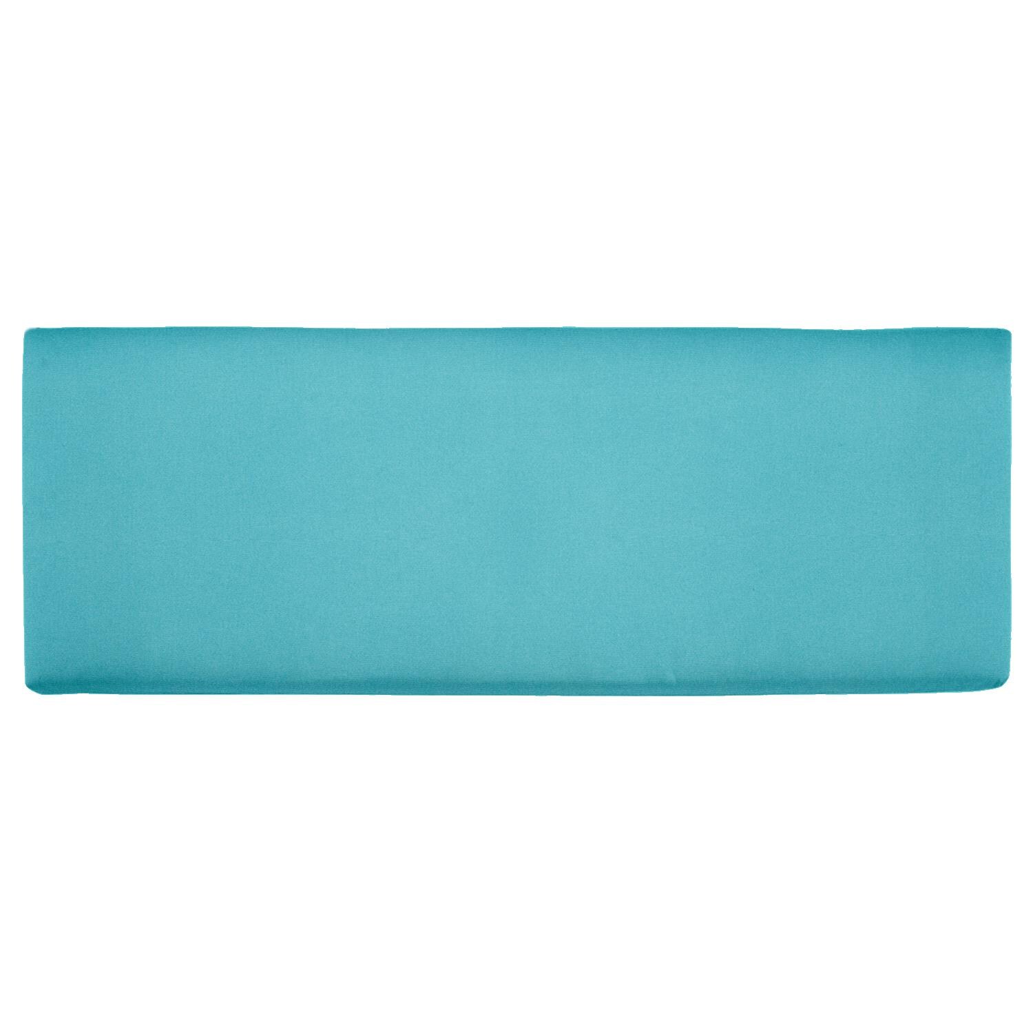 Sunbrella Canvas Aruba Large Outdoor Replacement Bench Cushion W/ Knife Edge By UltimatePatio.com thumbnail