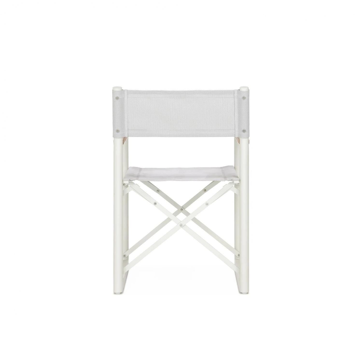 Teak + Table Barbados Director Chair in White - Back - White Background thumbnail