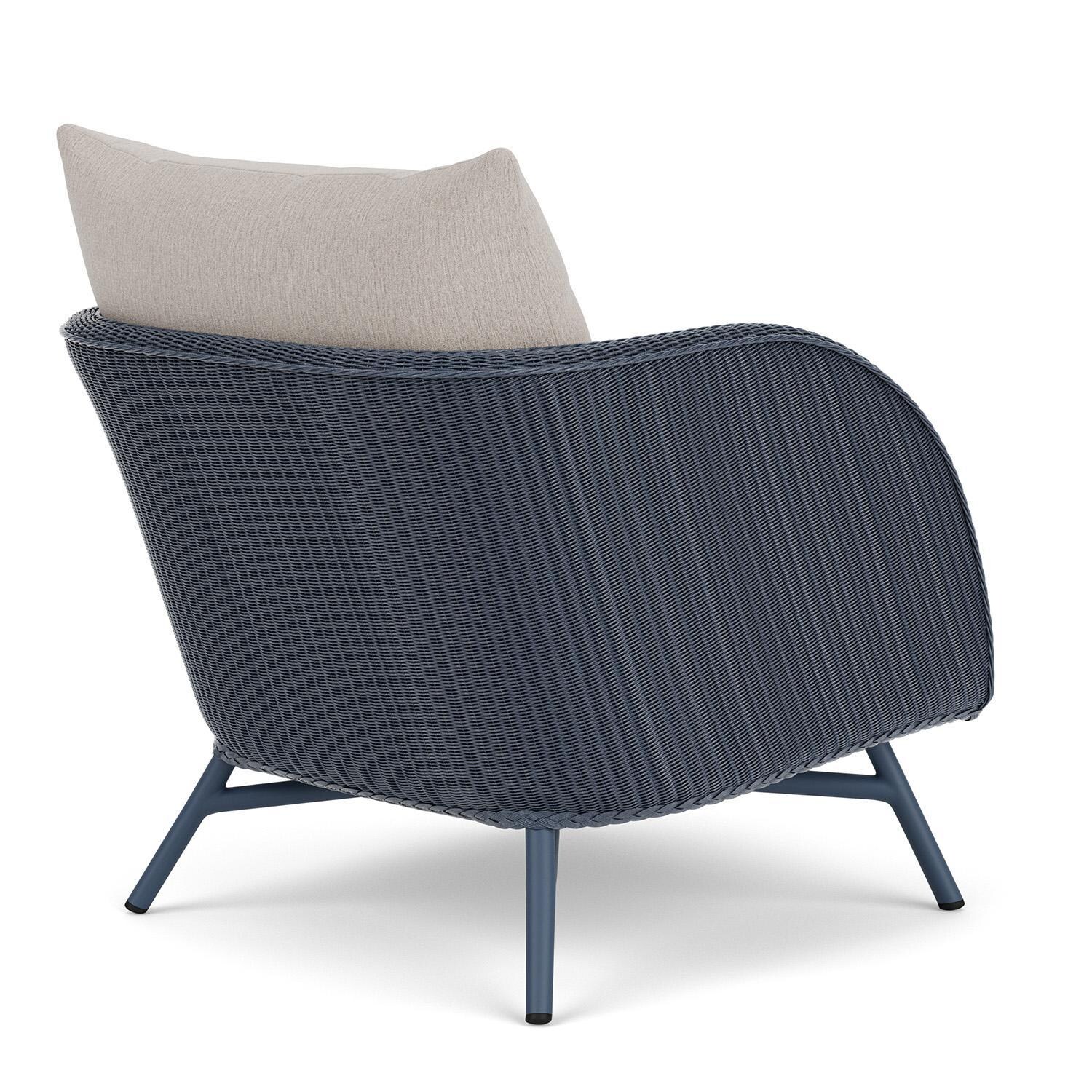 Lloyd Flanders Essence Lounge Chair W/Remy Cloud Fabric - Denim Blue Finish - Back Right thumbnail