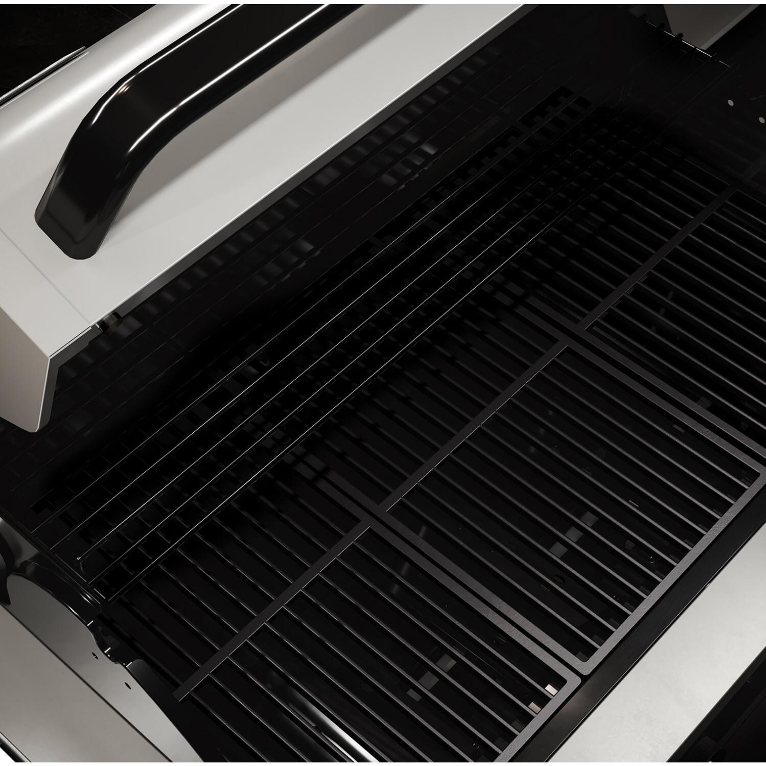 TYTUS Fresno Series Gunmetal Gray & Graphite Stone Natural Gas Grill Island (Ships Propane w/ Conversion Kit) - Warming Rack - Detail thumbnail