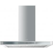 Smeg Flat Design 36-Inch 600 CFM Wall-Mounted Vent Hood - Stainless Steel - KSEU912X image