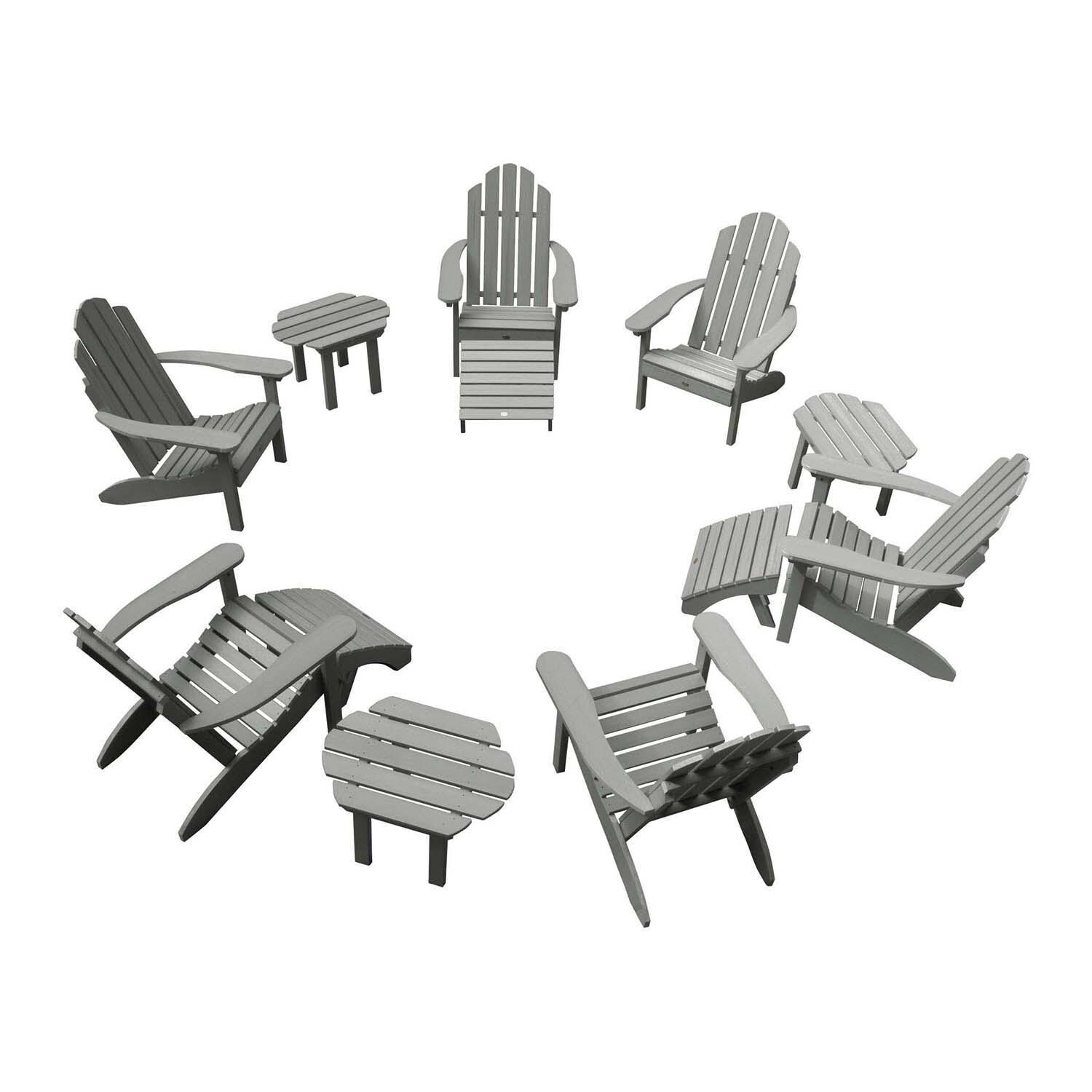Paradise Key 12 Pc Set Recycled Plastic Seating Set in Coastal Teak By Lakeview Outdoor Designs - White Background thumbnail