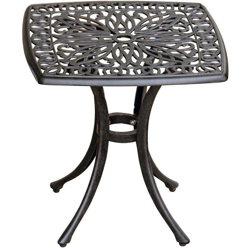 Rosedown Square Cast Aluminum Patio End Table By Lakeview Outdoor Designs BBQGuys