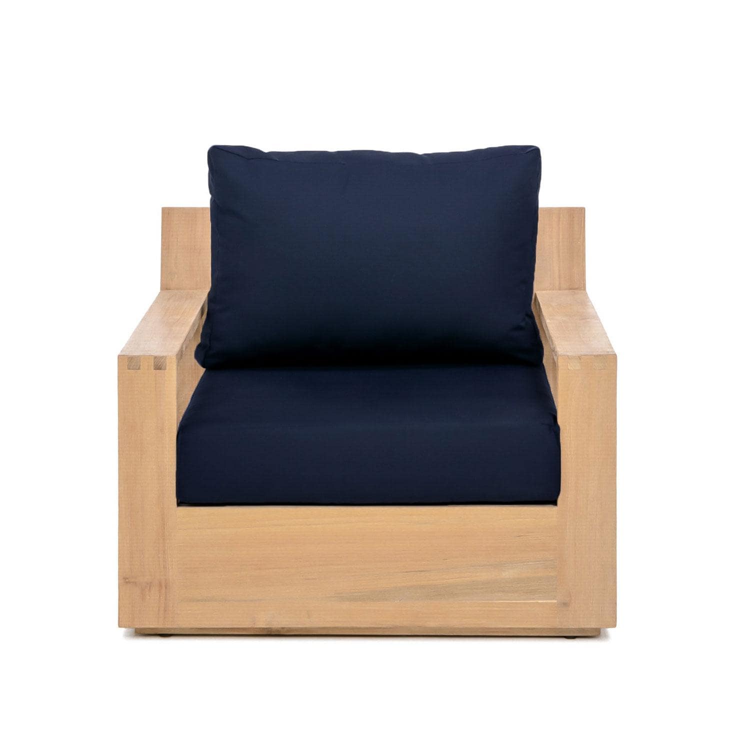Scape Key Teak Club Chair in Indigo by Lakeview Outdoor Designs