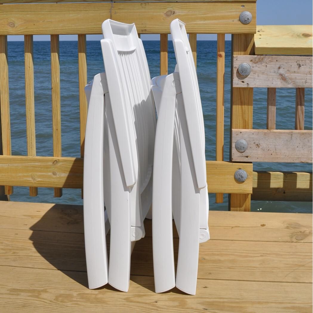 KETTLER Roma Resin Multi-Position Folding And Reclining Patio Dining Arm Chair - Folded thumbnail