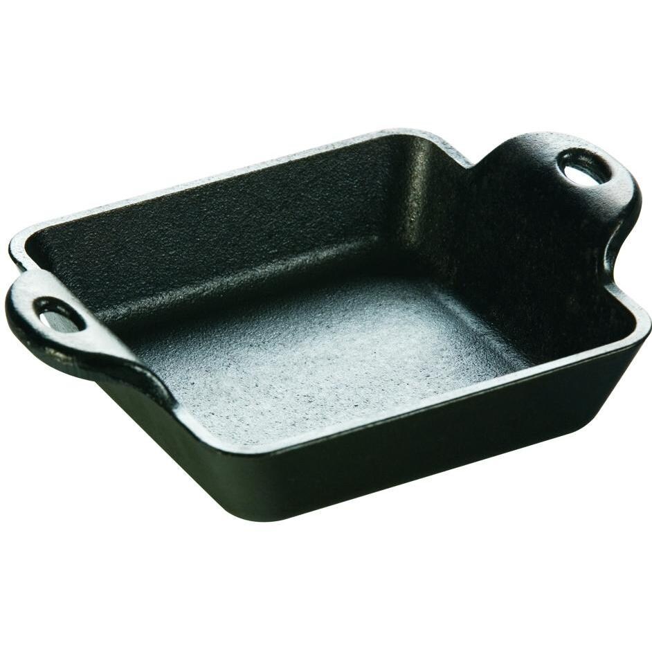 Lodge 10-Ounce Seasoned Cast Iron Square Mini Server - HMSS