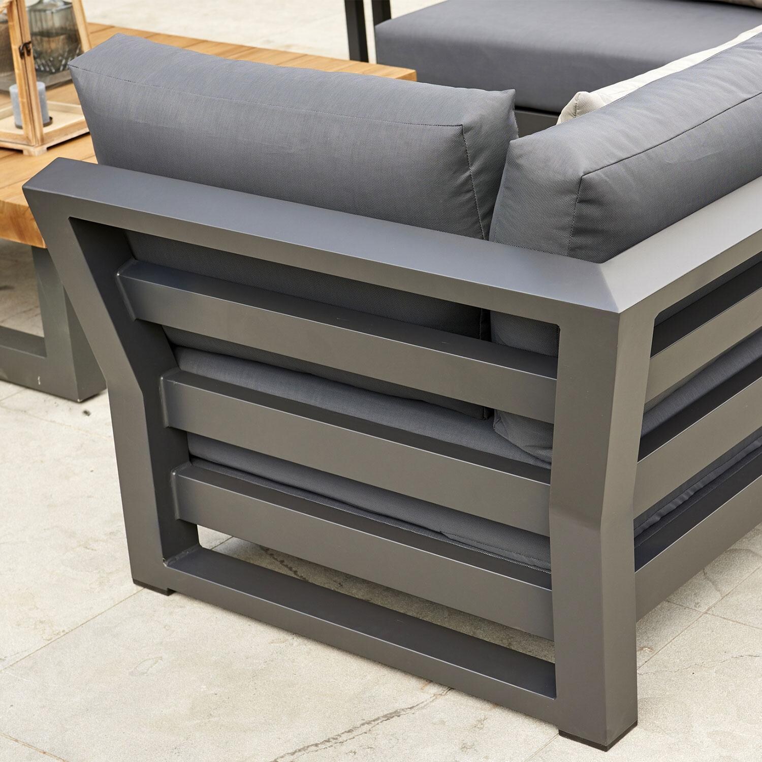 Nevada 8 Pc Sectional Corner Set w/ Pillows By KETTLER - Aluminum - Detail thumbnail