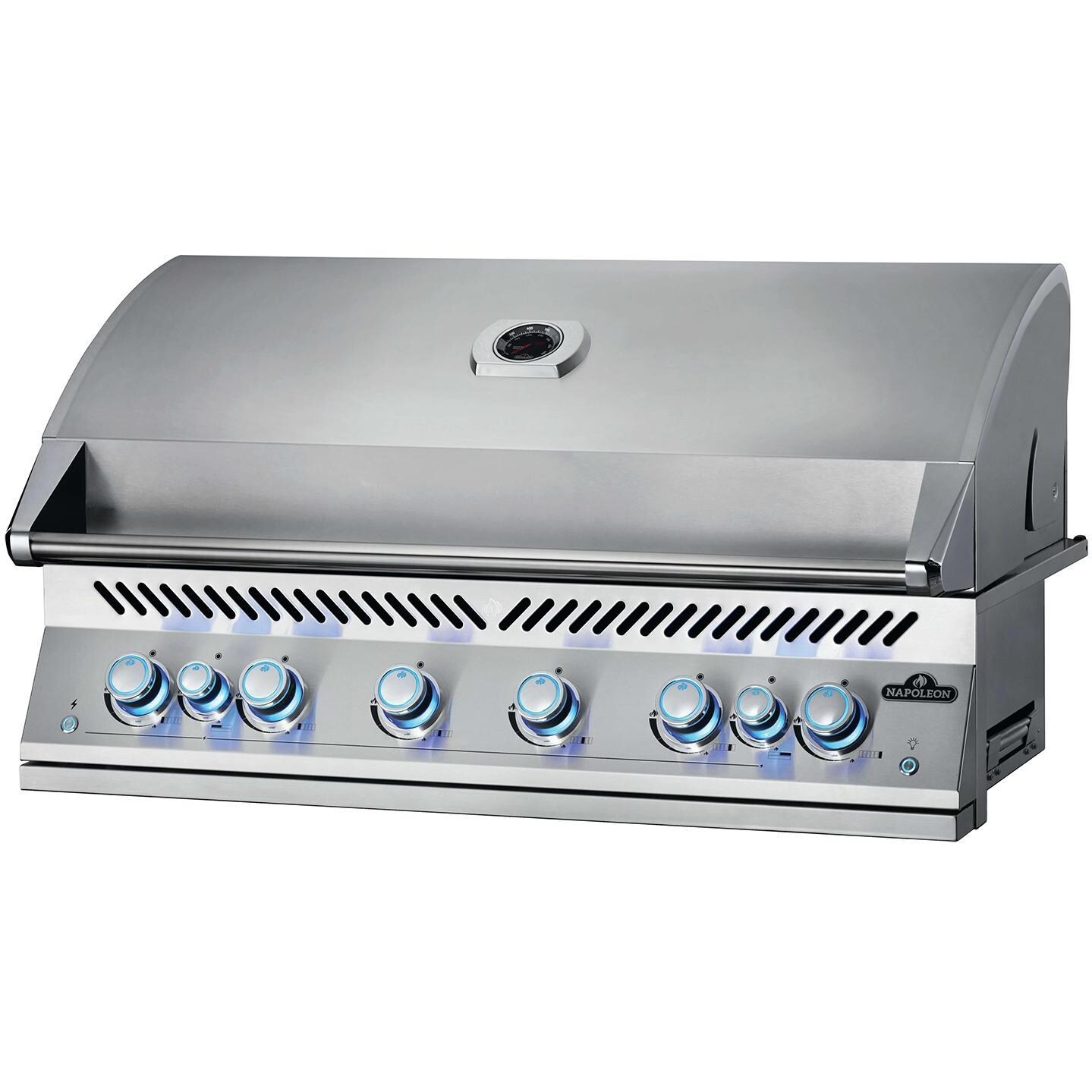 Napoleon BIG44RBNSS Built-In 700 Series 44-Inch Natural Gas Grill with Infrared Rear Burner & Rotisserie Kit - Side View thumbnail