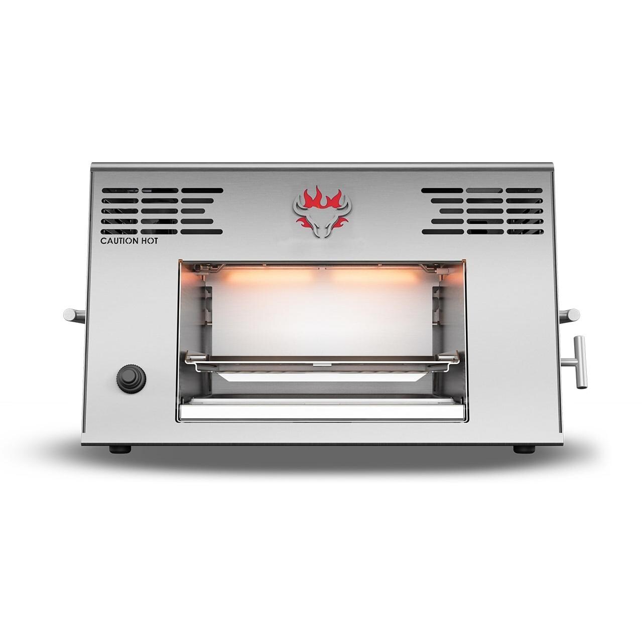 Schwank BB-1001-LP-SS Portable Propane Infrared Grill - Internal Lights On thumbnail
