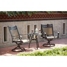 Mountain View 3 Piece Cast Aluminum Sling Patio Bistro Set W/ Ice Bucket Insert By Darlee