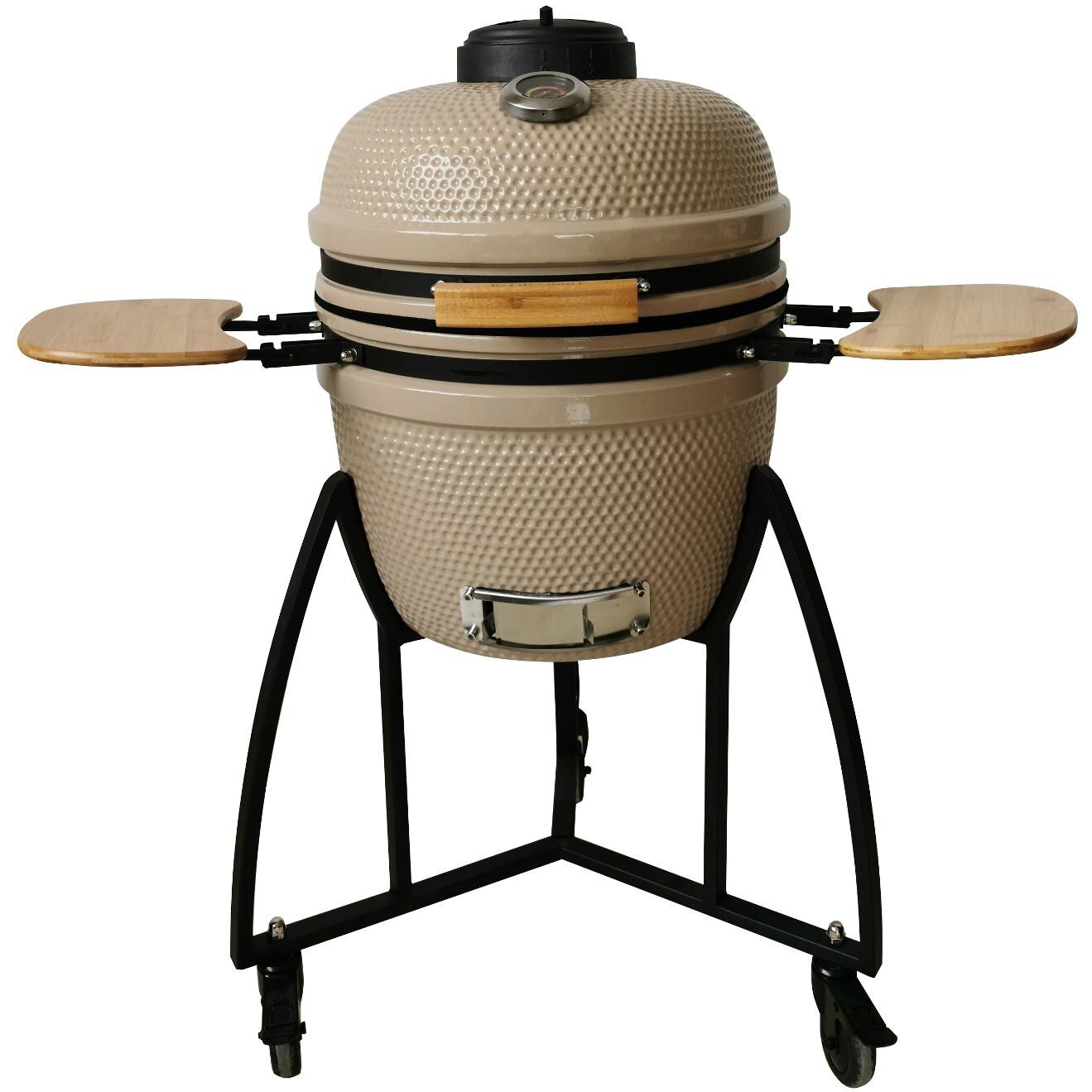 Lifesmart SCS-K18AHBR 18-Inch Ceramic Kamado Grill With 5-Piece Accessory Bundle - Brown thumbnail