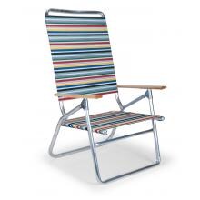 Light N Easy High Boy Folding Aluminum Beach Chair By Telescope Casual - Classic Stripe image