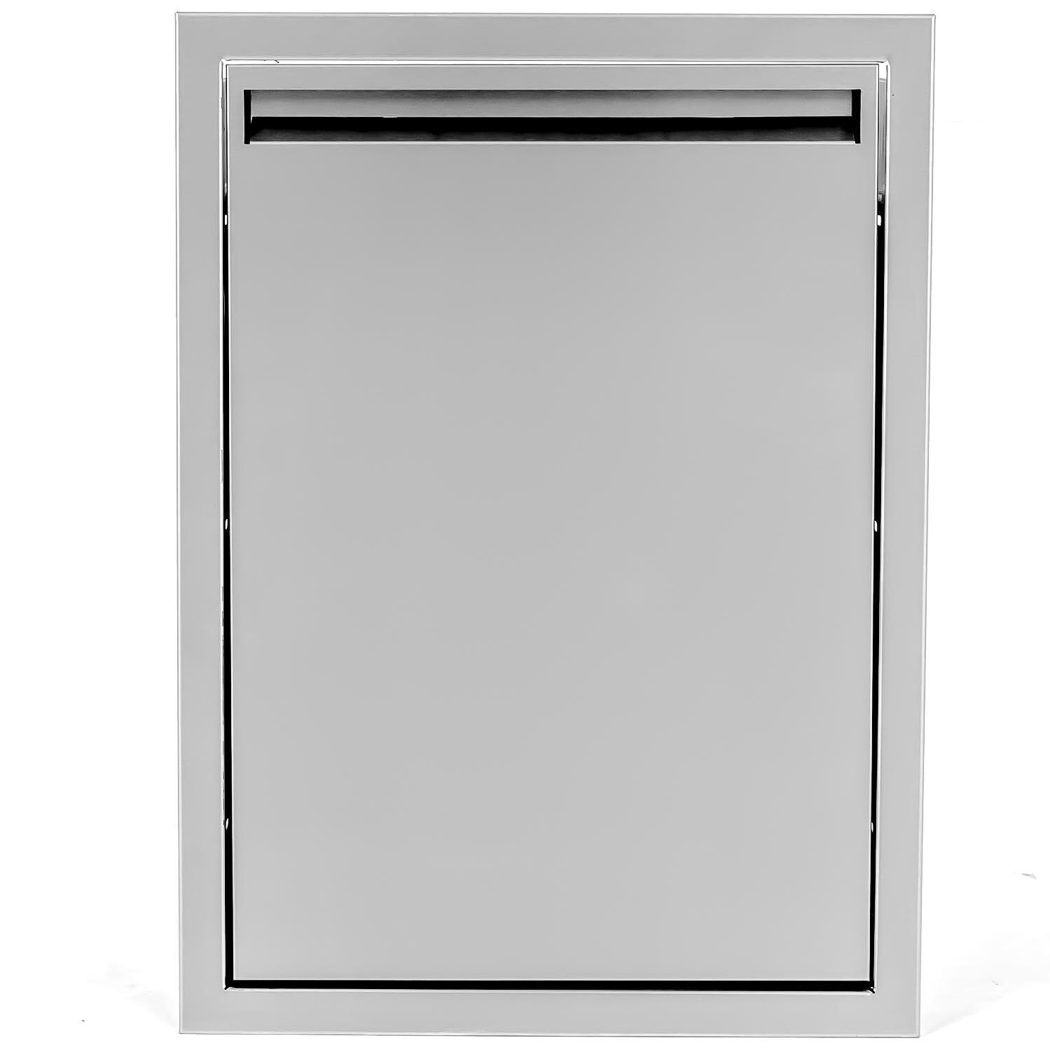 BBQGuys.com Aspen Series 19-Inch Roll-Out Double Stainless Steel Trash / Recycling Bin thumbnail