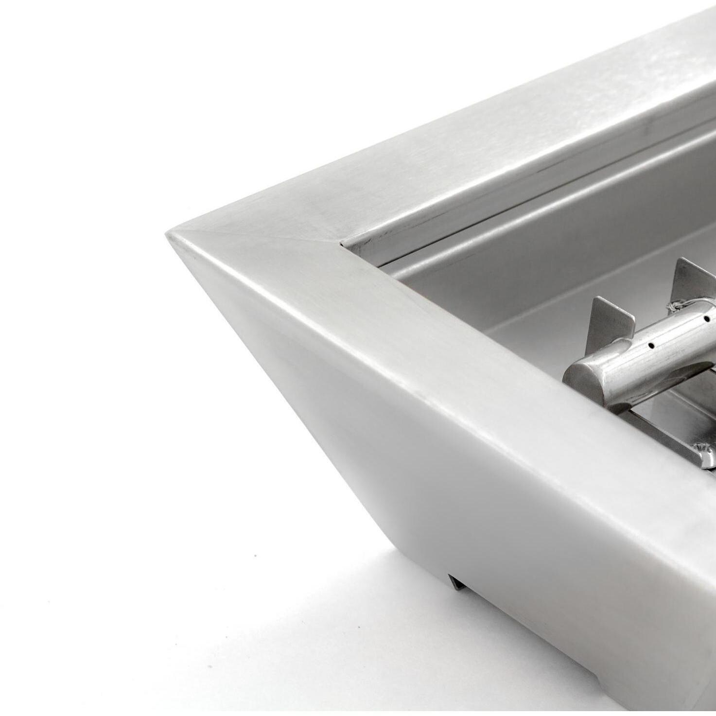 BBQGuys Signature Series Westfalen 18-Inch Table-Top Propane Fire Pit - Stainless Steel - Finish Detail thumbnail