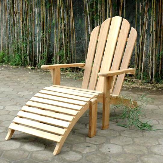 Anderson Teak Patio Adirondack Chair With Ottoman BBQGuys