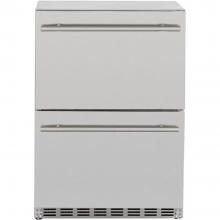 Summerset 24-Inch 5.3 Cu. Ft. Outdoor Rated Deluxe Refrigerator Drawers - SSRFR-24DR2 image