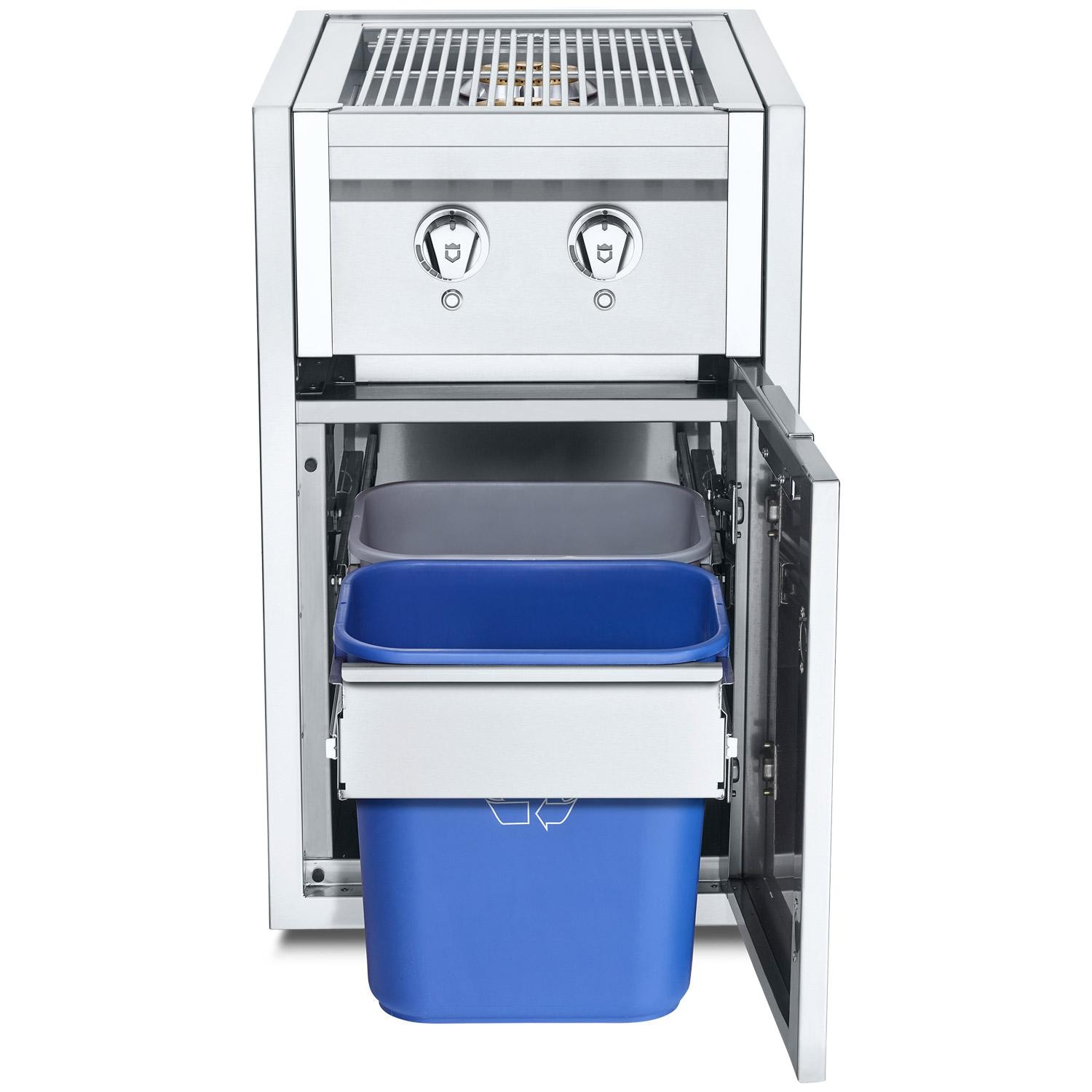 Crown Verity Infinite Series IBISC-SBNG-GH-LT 21-Inch Enclosed Cabinet Storage W/ Natural Gas Double Side Burner, Double Trash Bin Storage And LED Lighting thumbnail