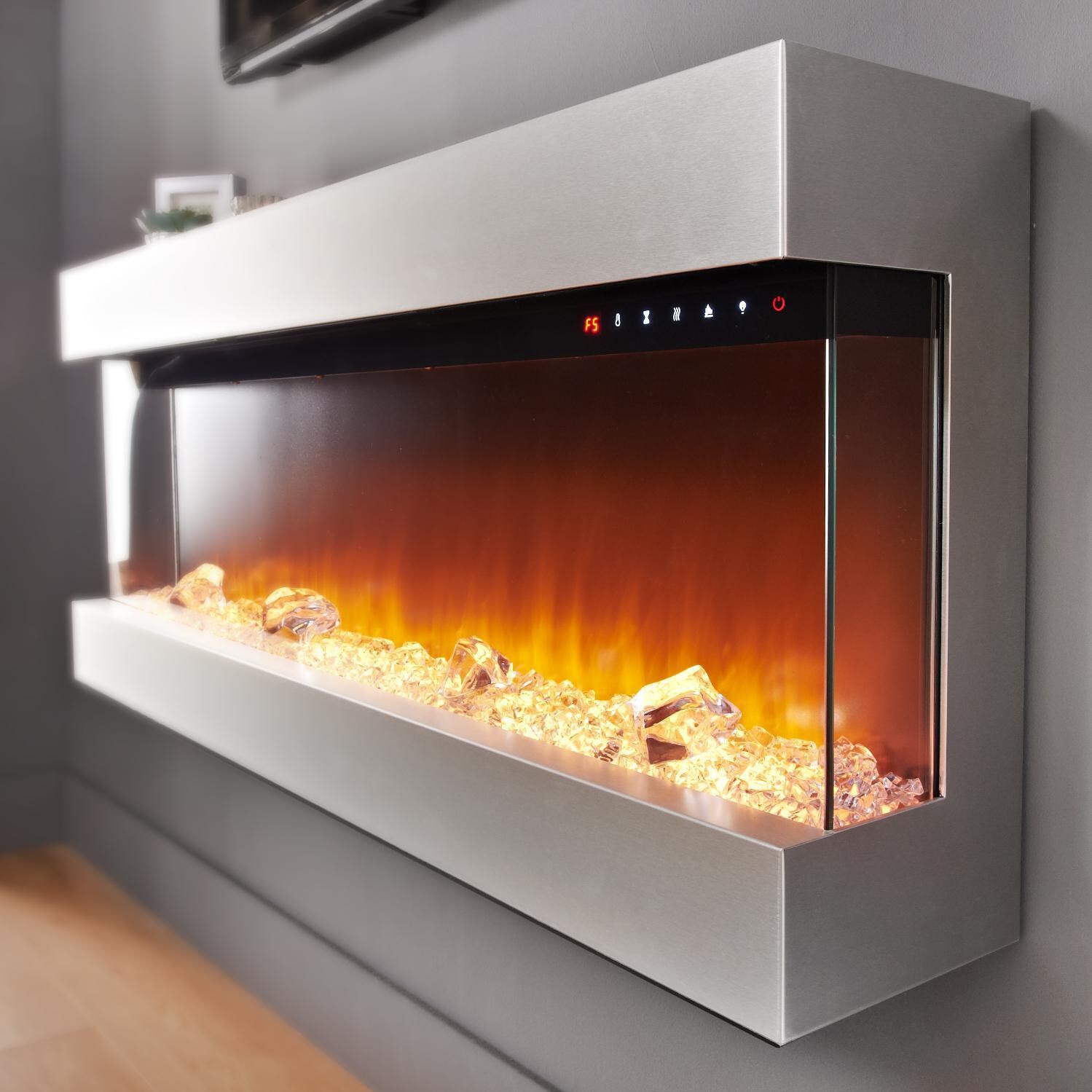 Evolution Fires - EF3SESS - Empire Electric Fireplace - Stainless Steel - Side thumbnail