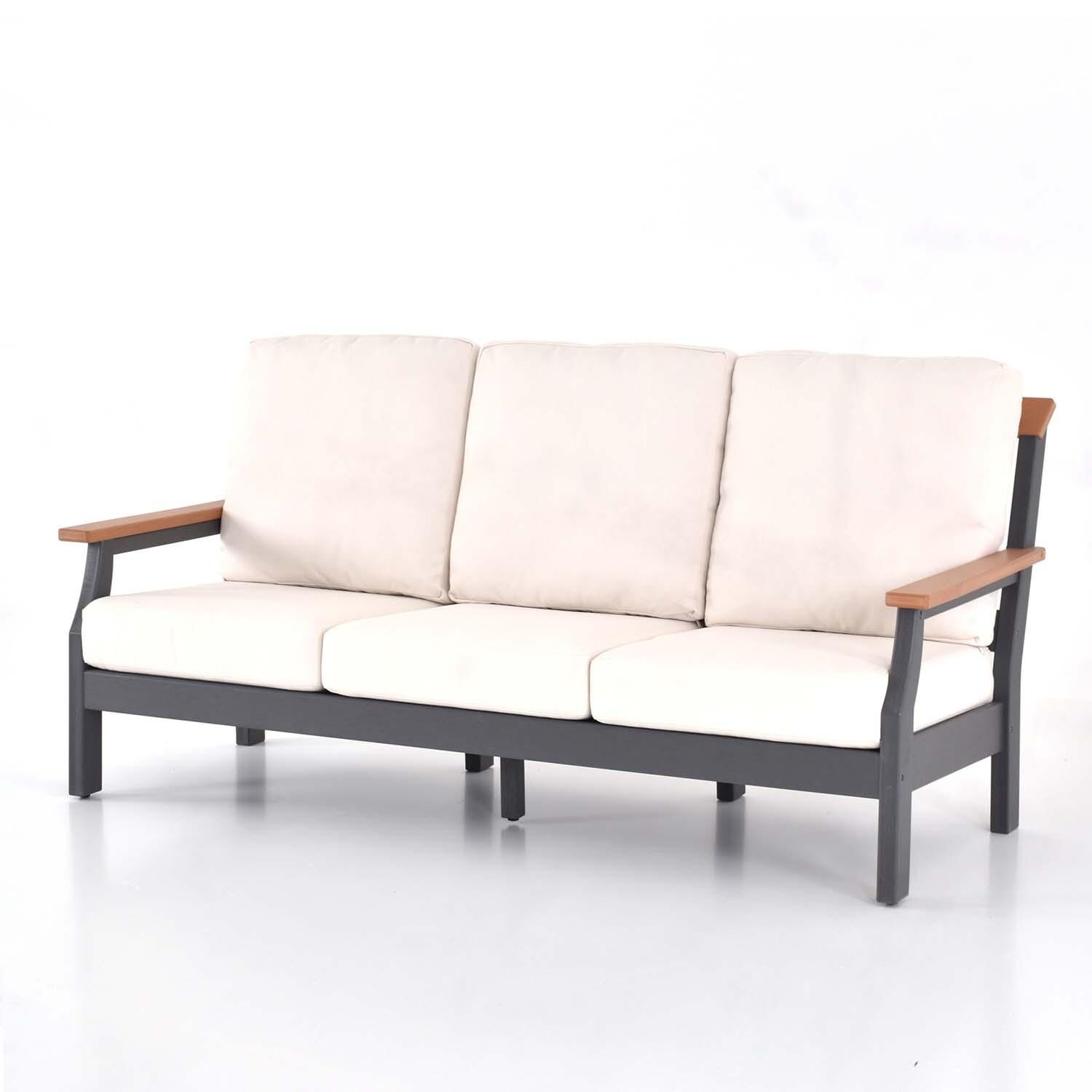 Sabine Landing 5 Pc Set Polyresin Seating Set By Lakeview Outdoor Designs - Sofa - White Background thumbnail