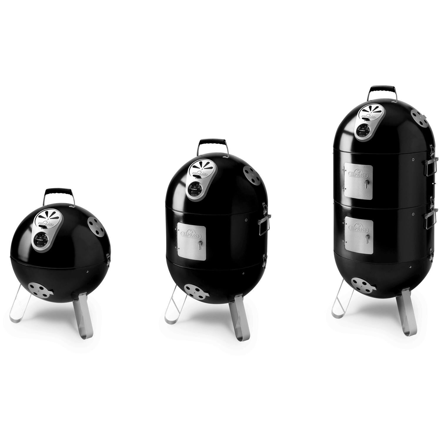 Napoleon Apollo AS200K-2 3-In-1 16-Inch Charcoal Smoker And Grill - Shown In 3 Configurations thumbnail
