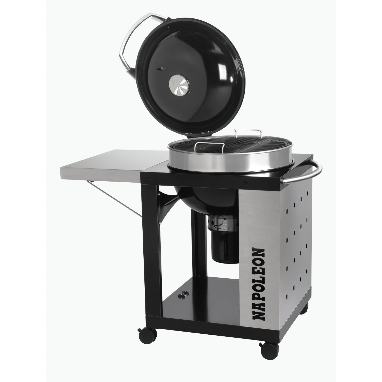 Napoleon Rodeo NK22CK-C 22.5-Inch Charcoal Kettle Grill - Lid Open thumbnail