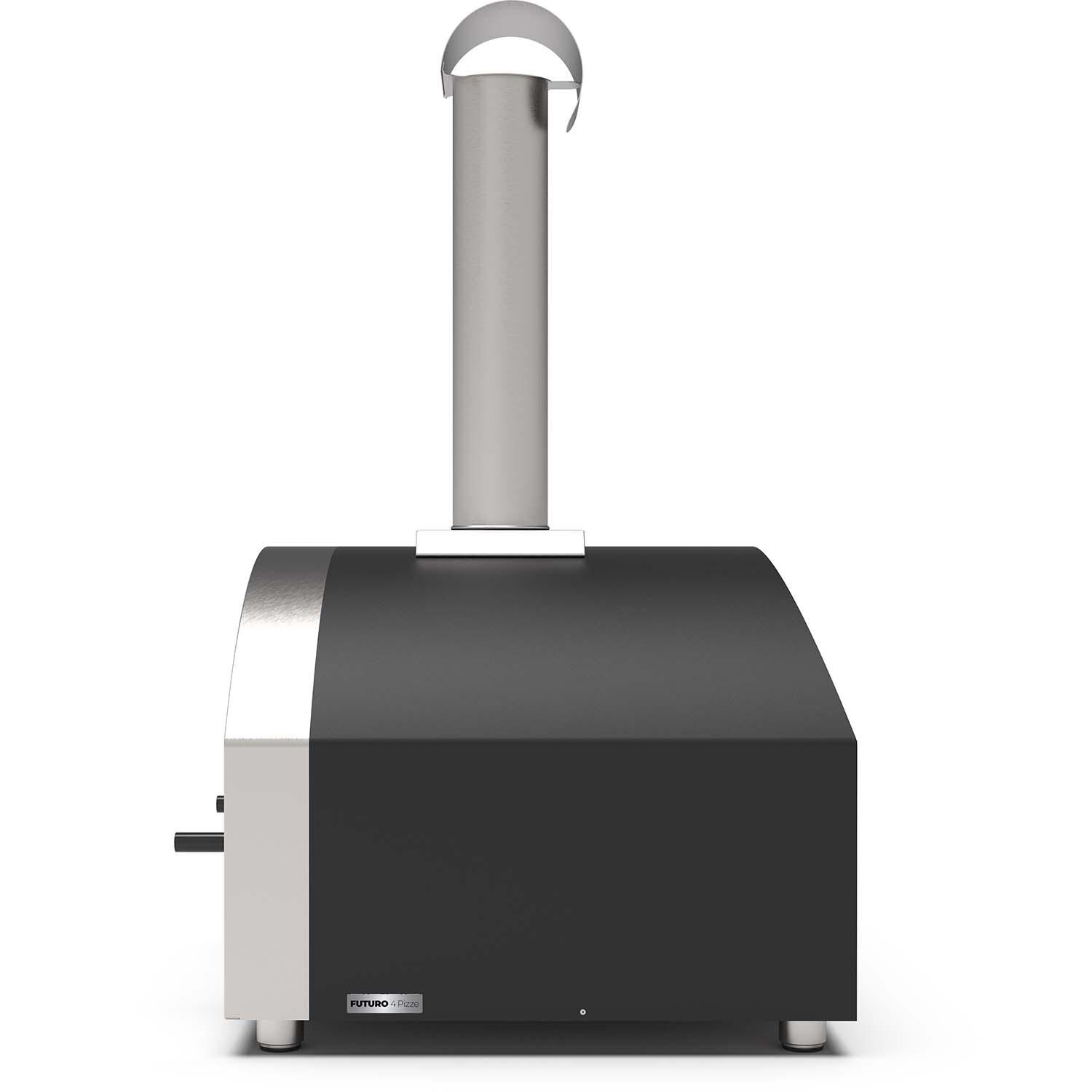 Alfa FXFT-4P-GNEGO-U Futuro 4 Pizze Propane Pizza Oven - Wrinkle Black - Right Side View - White Background thumbnail