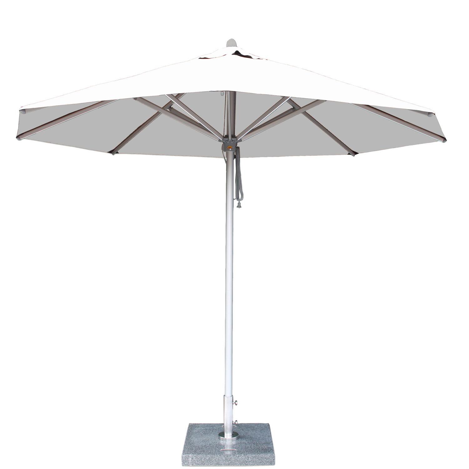 Bambrella 11.5 Ft. Round Side Pole Umbrella - Ice White thumbnail