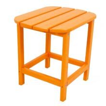 South Beach Tangerine Recycled Plastic Wood 19 X 15 Inch Rectangular Patio End Table By POLYWOOD