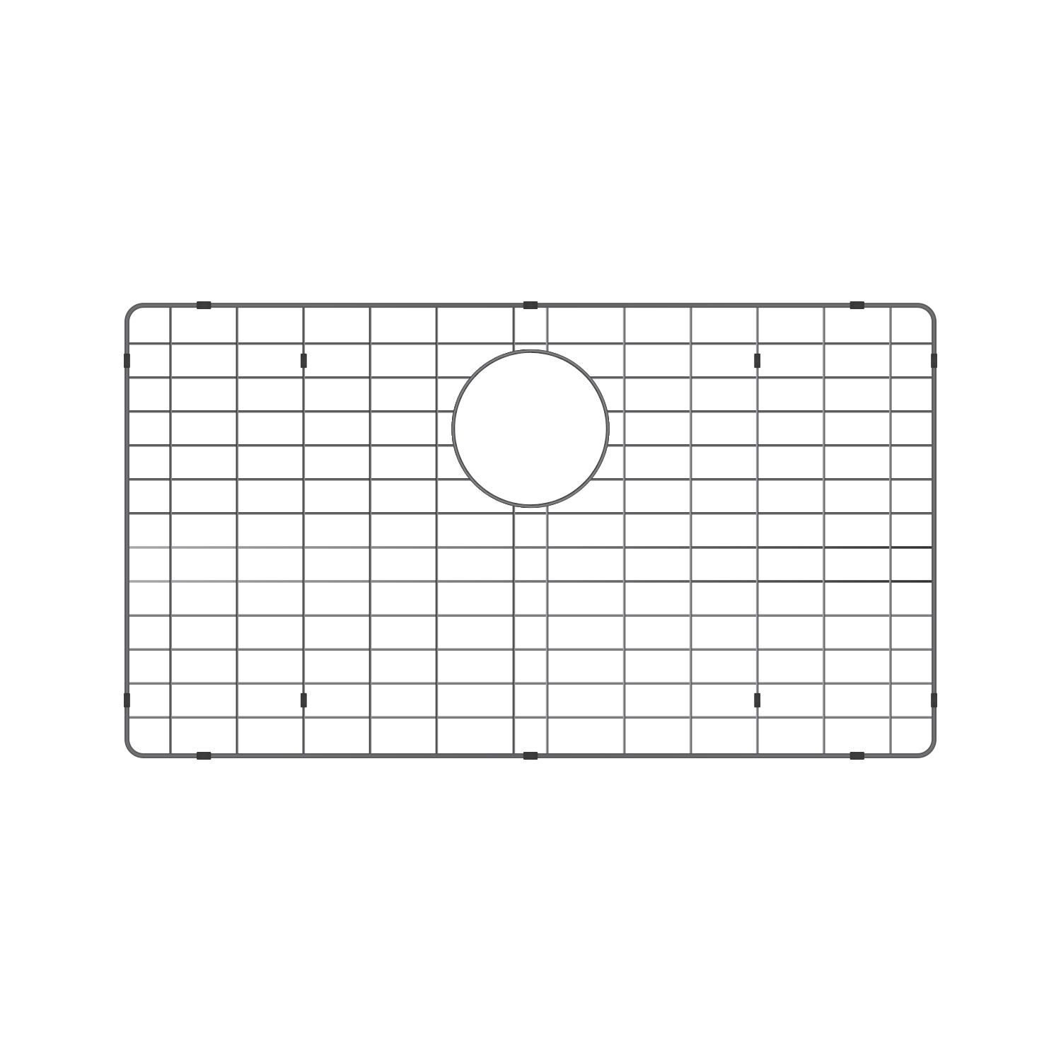 BBQGuys Signature Farmhouse Flat Apron Stainless Steel 33-Inch Sink W/Grid and Strainer - Grid - Detail thumbnail