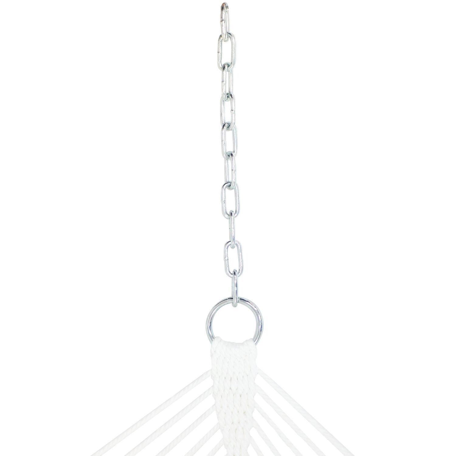 Ultimate Patio Quilted Double Hammock w/ 12-Foot Stand - Misty Beach - Hook Detail thumbnail