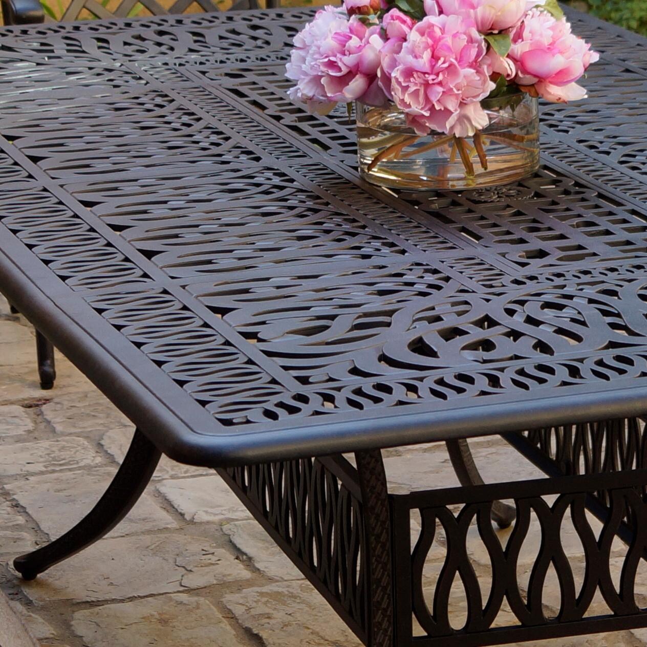 Darlee DL707-9PC-707XL Elisabeth Cast Aluminum 84 X 42 Inch Rectangular Dining Table thumbnail