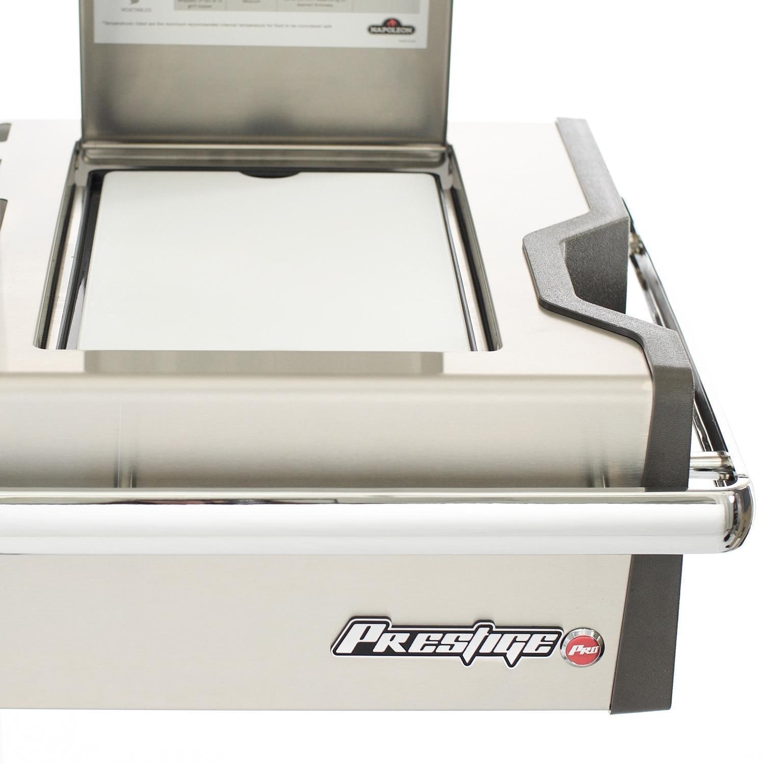 Napoleon PRO500RSIBNSS-3 Prestige PRO 500 Natural Gas Grill with Infrared Rear Burner and Infrared Side Burners (2019) - Integrated Ice Bucket And Cutting Board - Detail thumbnail