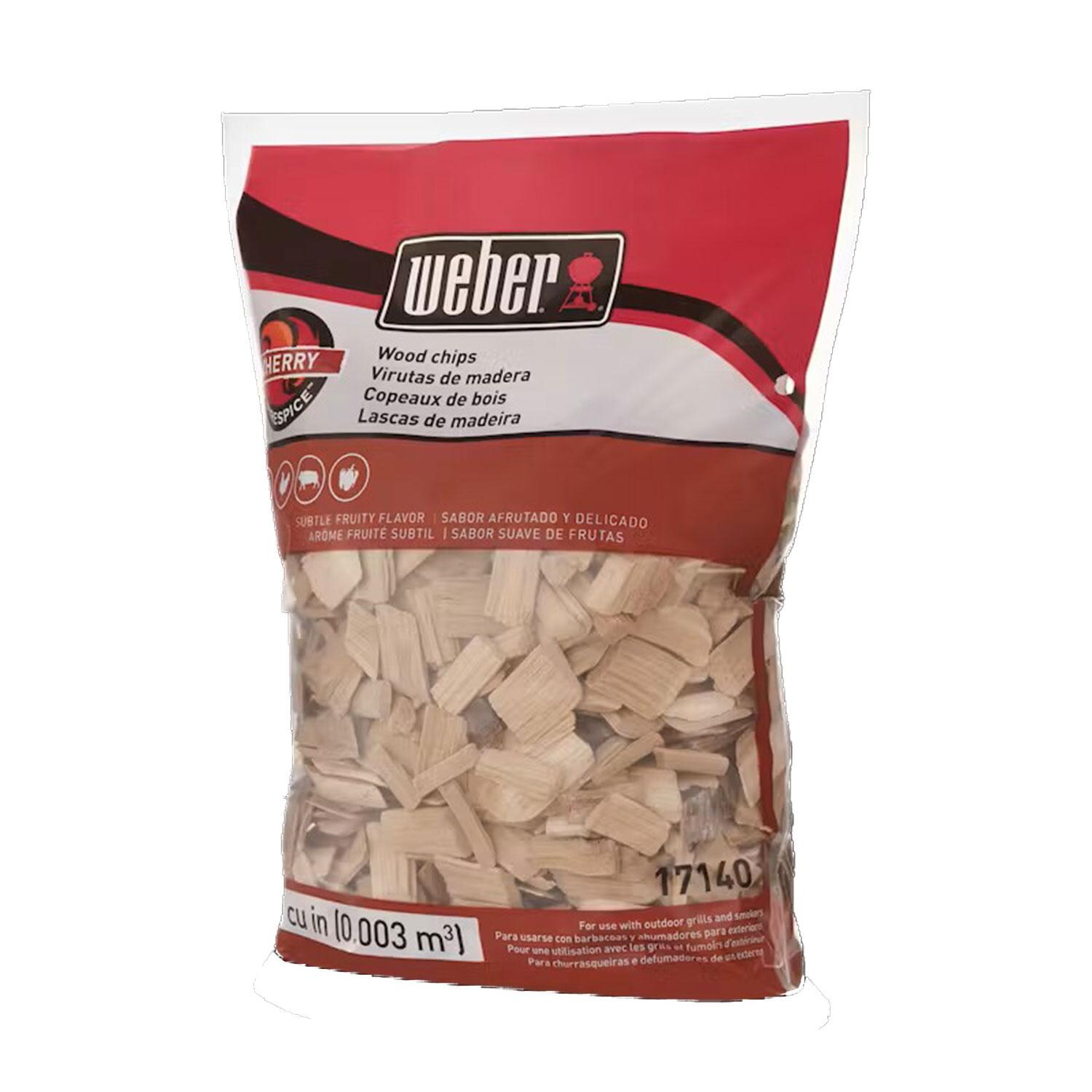 Weber 17140 Cherry Burning Wood Chips - Packaging - White Background thumbnail