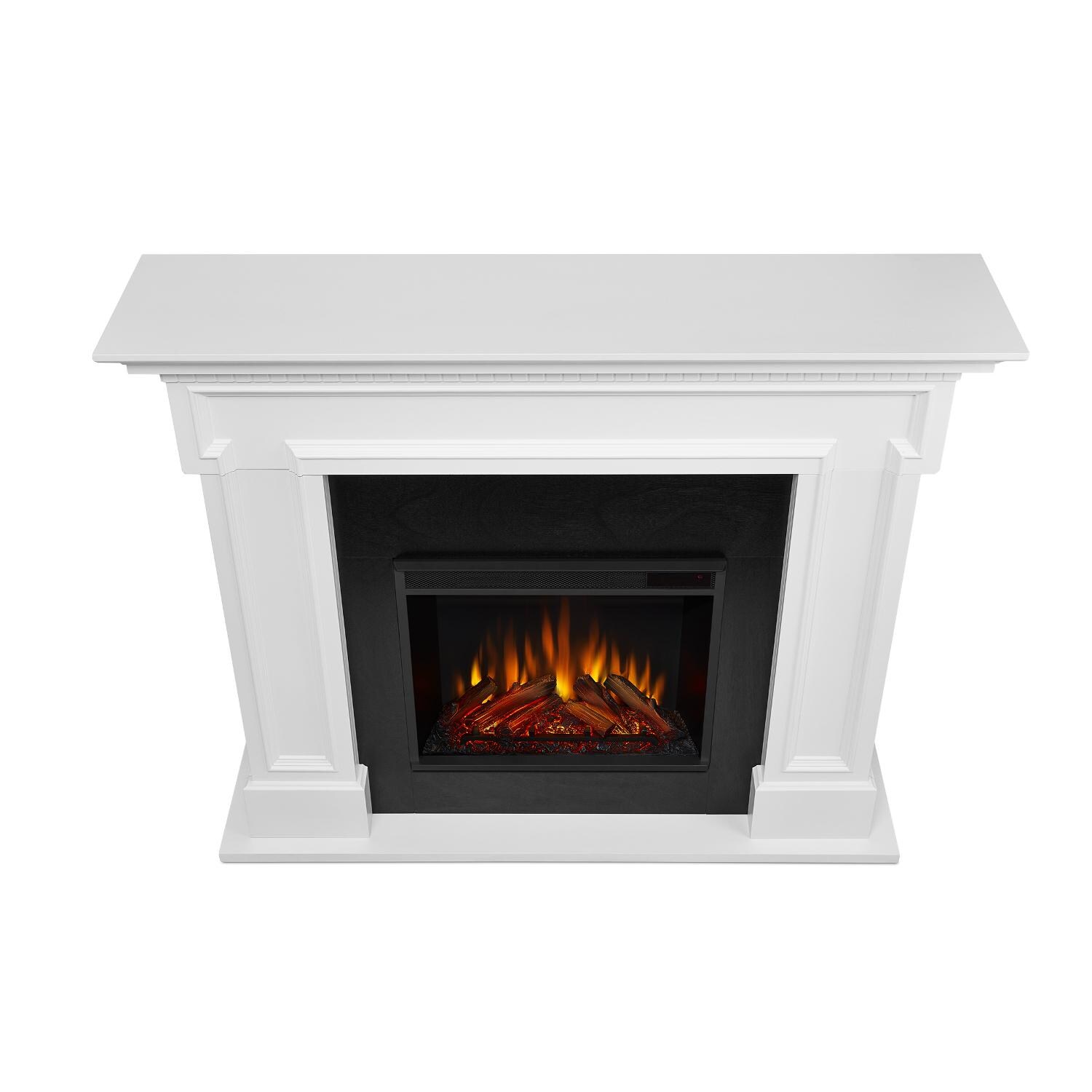 Real Flame - 5010E-W - Thayer 54-Inch Electric Fireplace With Mantel - White - Top View thumbnail