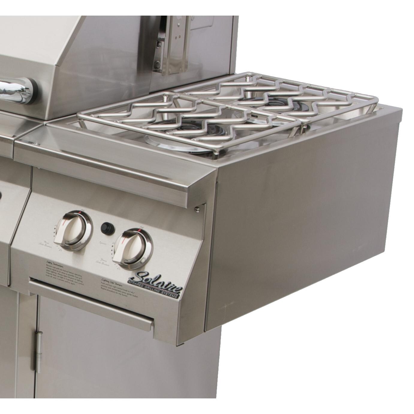 Solaire Cart Mount Propane Double Side Burner For Solaire 30, 36 And 42 Inch Freestanding Grills - SOL-IRSB-14SM-LP