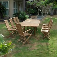 Valencia 11 Piece Teak Patio Dining Set W/ 79 X 43 Inch Rectangular Double Extension Table By Anderson Teak