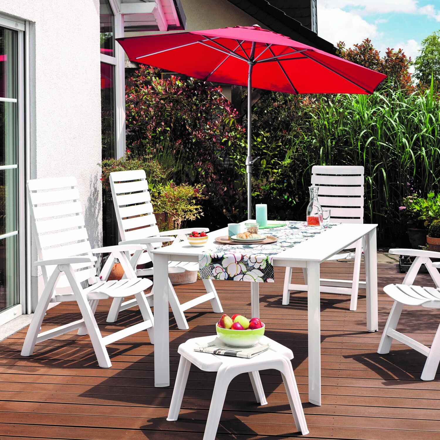 KETTLER Roma 18-Inch Square Resin End Table / Ottoman - On the Patio thumbnail