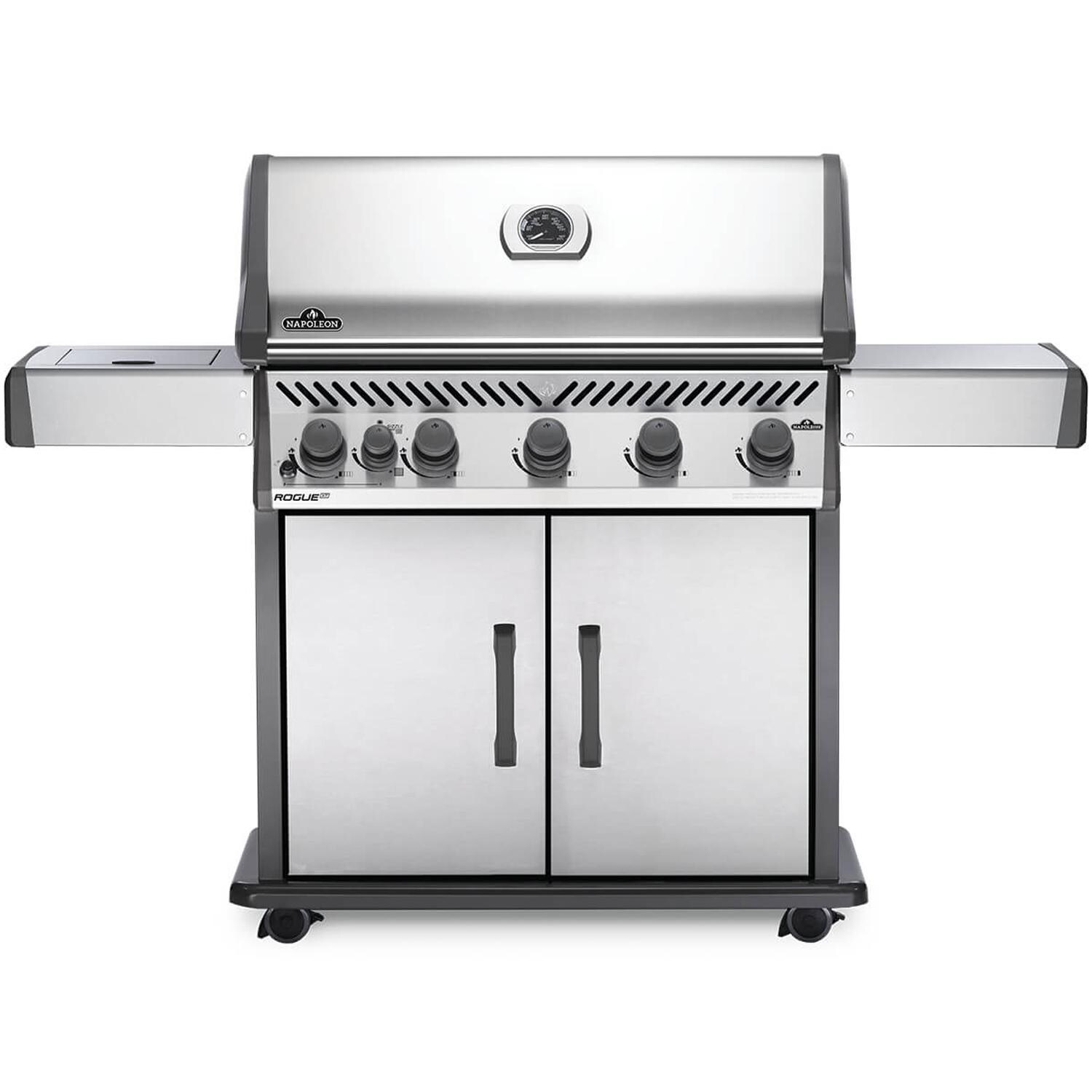 Napoleon Rogue XT 625 SIB Propane Gas Grill with Infrared Side Burner - Stainless Steel - RXT625SIBPSS-1