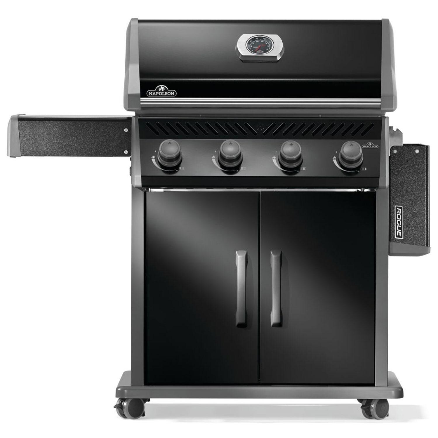 Napoleon R525PK-2-SS Rogue 525 Propane Gas Grill - Black - Shelf Down - White Background thumbnail