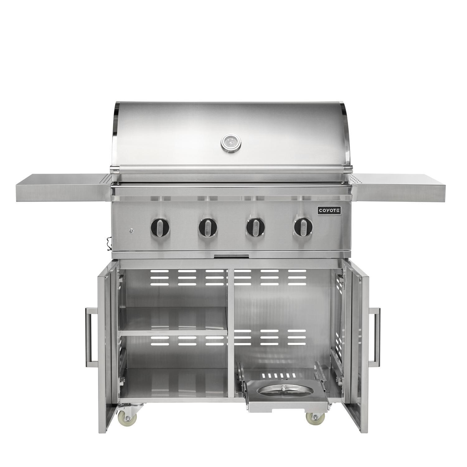 Coyote Outdoor Living 36 Inch CL-Series Freestanding Propane Grill - Cart Open - White Background thumbnail