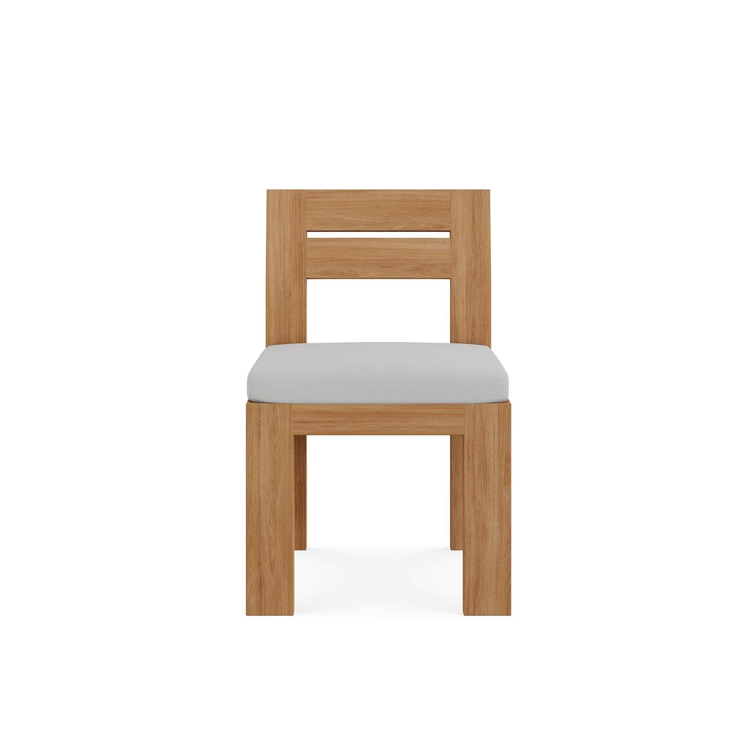 Bellawood Teak Dining Side Chair in Silver by Lakeview Outdoor Designs - White Background thumbnail
