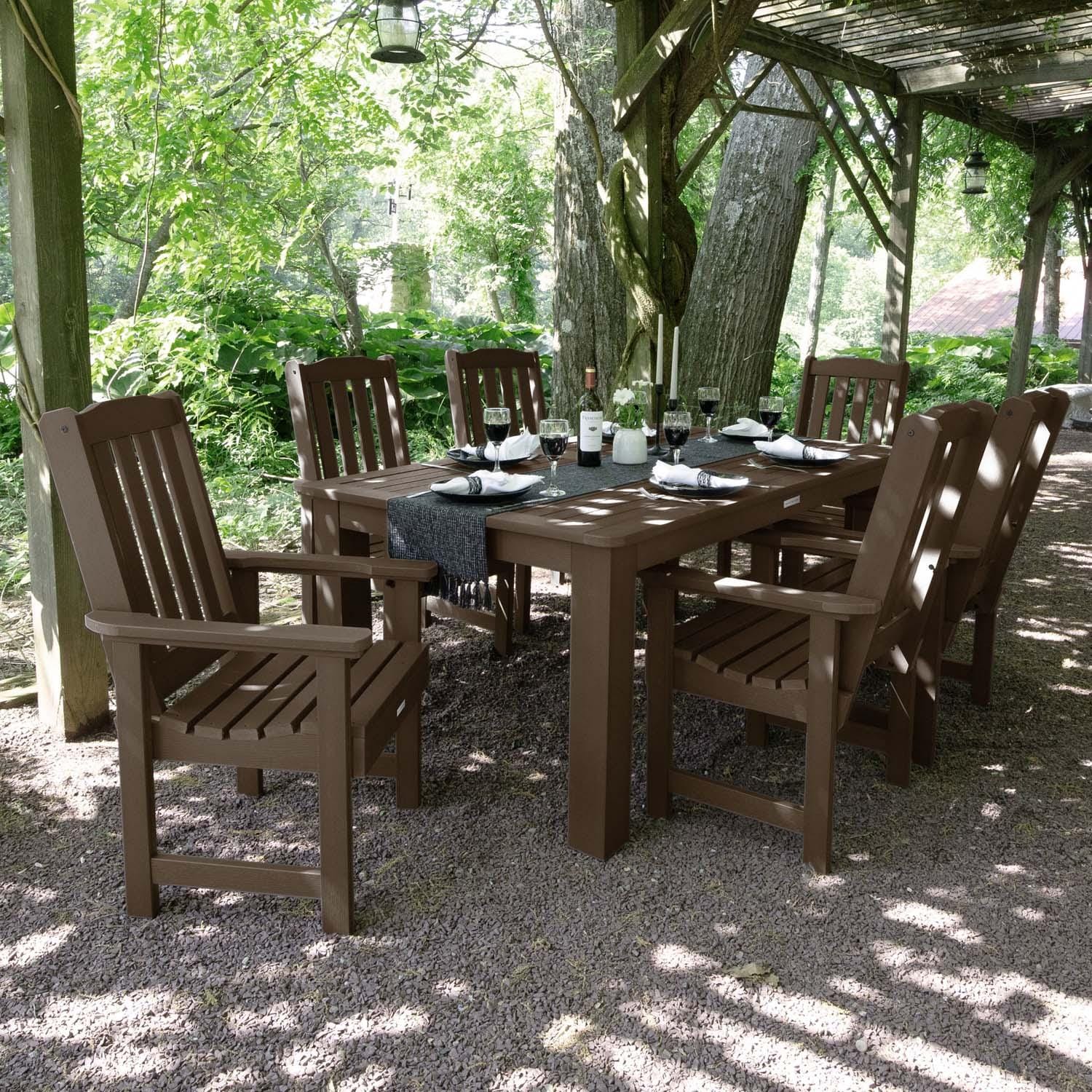 Hart Lane 7 Pc Rectangular Dining Set in Weathered Acorn By Lakeview Outdoor Designs - Lifestyle thumbnail