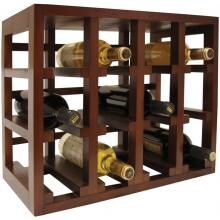 Vinotemp 12 Bottle Stackable Wooden Wine Rack - Brown - EP-STACK12 image