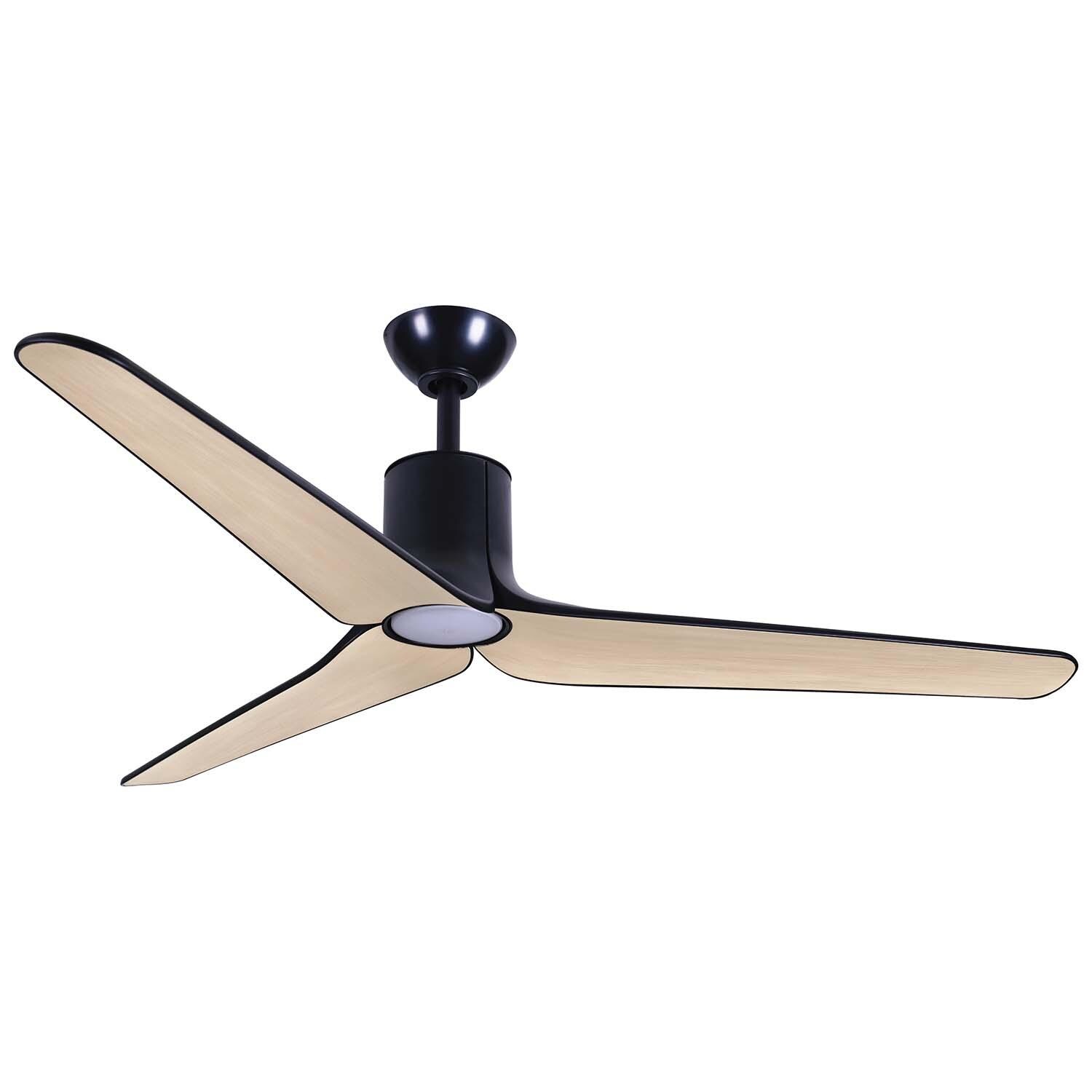 56-in F669L-CL/ASW Tempri Fan in Coal w/ Ashwood Blades by Minka-Aire - White Background thumbnail