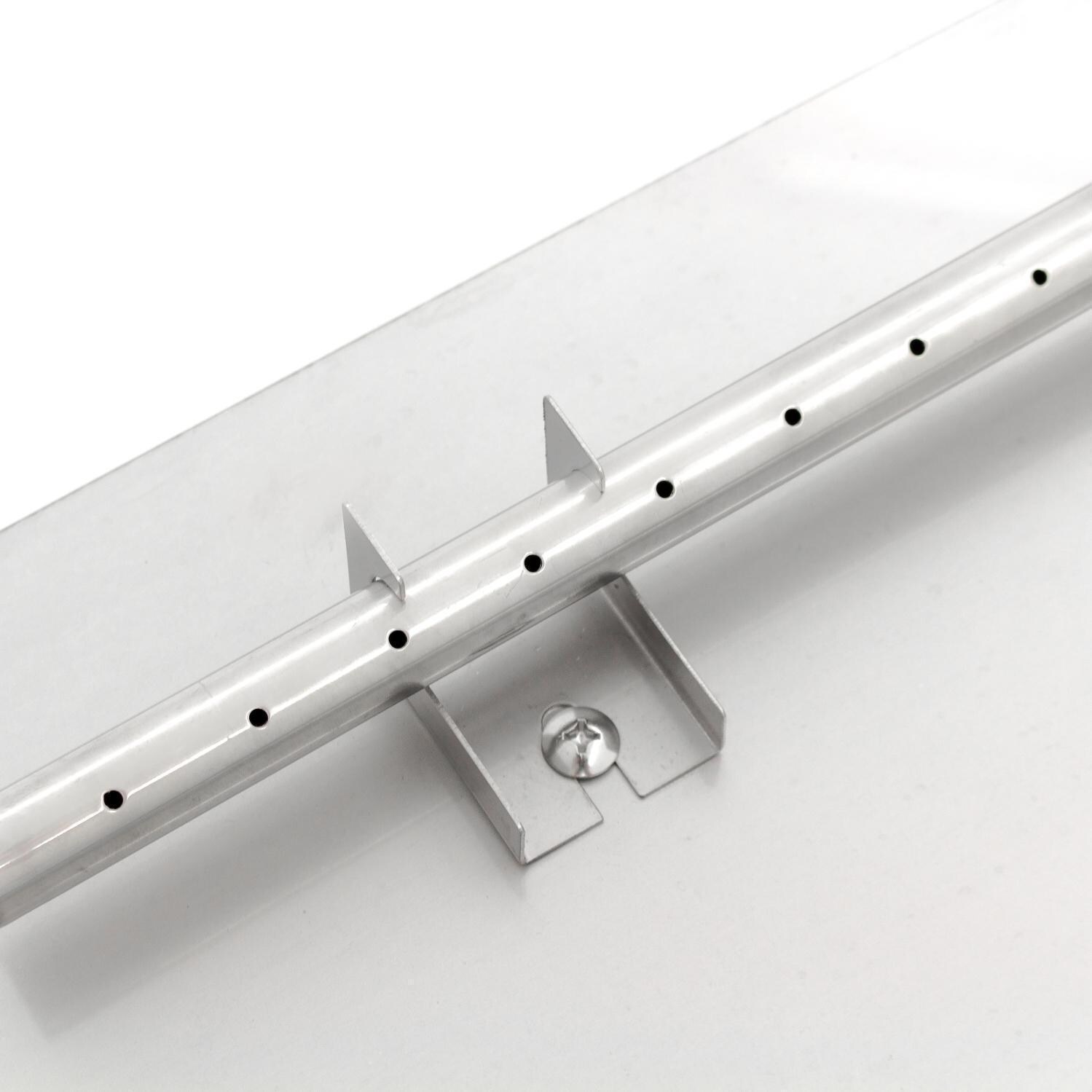 BBQGuys Signature Series 48-Inch Rectangular Propane Flat Pan With H-Burner - Burner Detail thumbnail