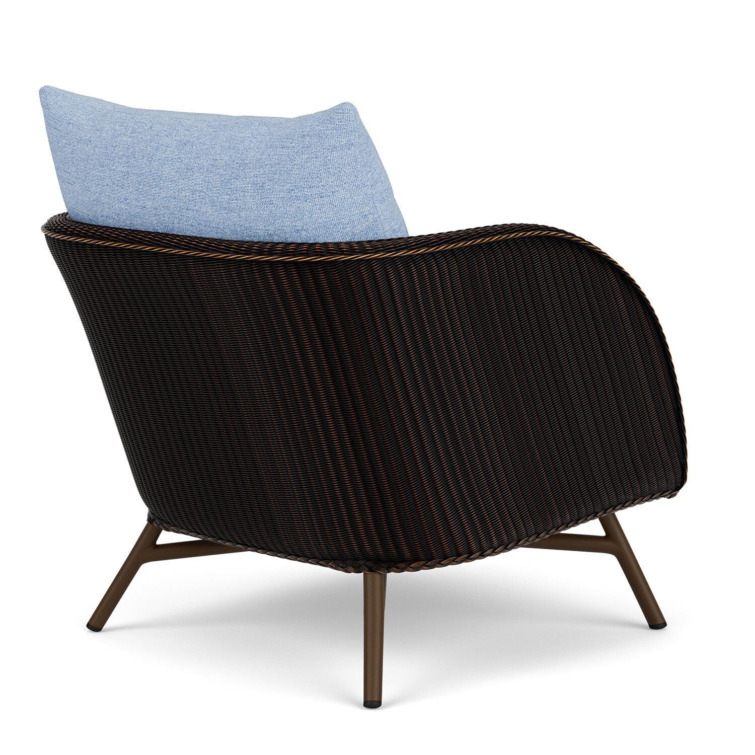 Lloyd Flanders Essence Lounge Chair W/Demo Skyway Fabric - Mink Finish - Back Right thumbnail