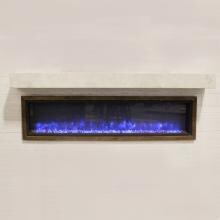 The Outdoor GreatRoom Company 60-Inch Gallery Non-Combustible Linear Polished White Onyx Supercast Modern Mantel - GWOT-60 image