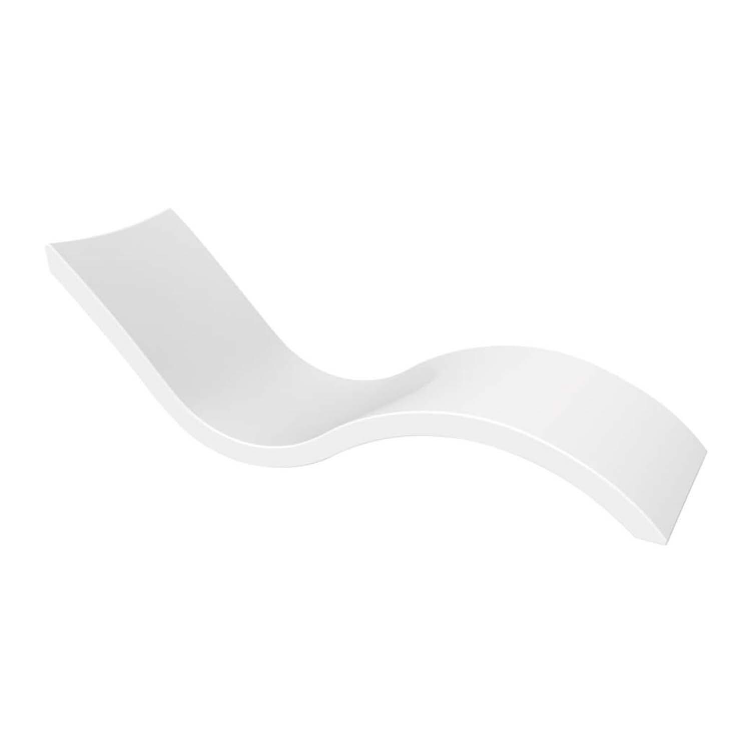 Ledge Lounger Signature In Pool Chaise Lounge - White - White Background thumbnail