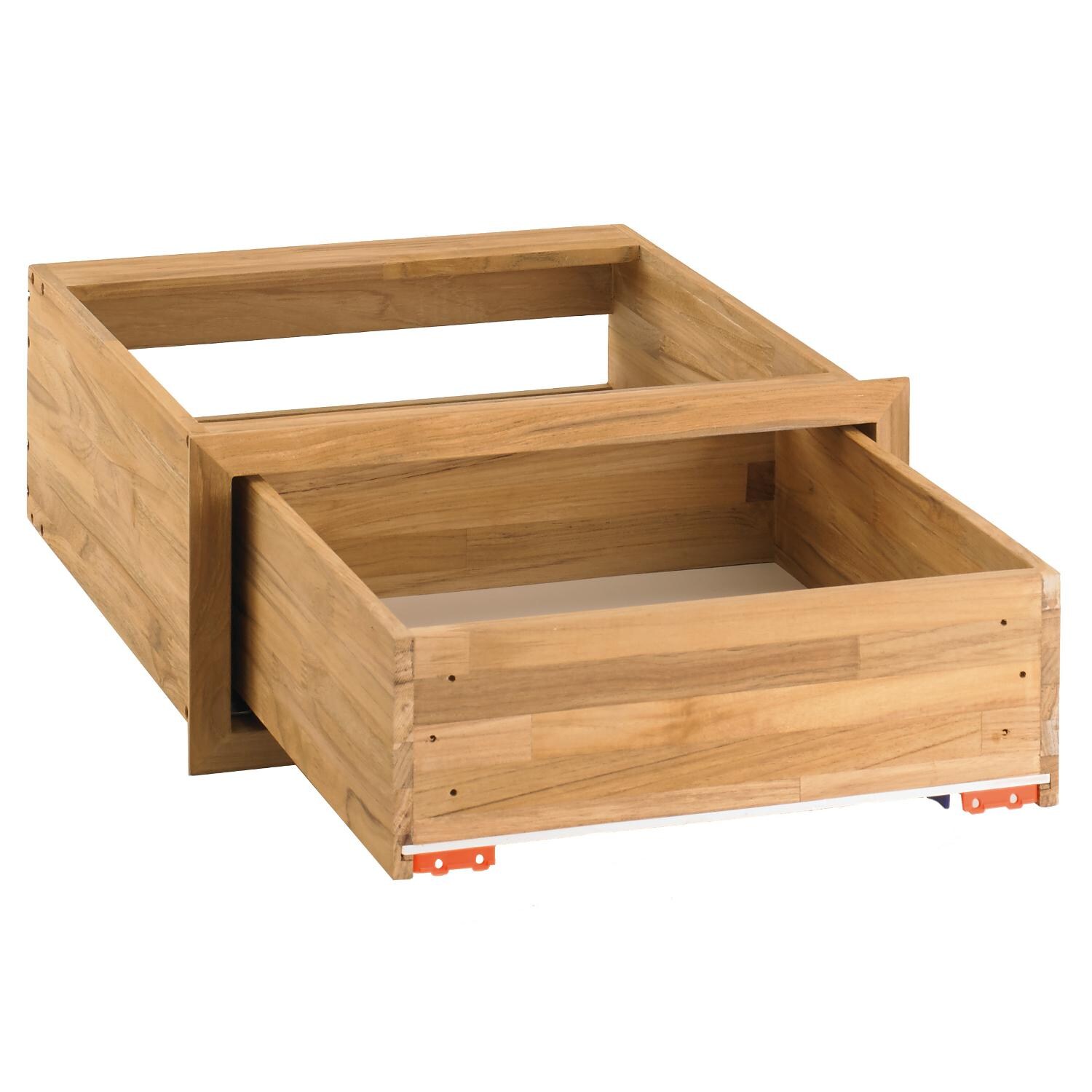 Pacific Teak CH-DR1H-18 | 18-Inch Teak Wood Single Access Drawer Frame Only thumbnail